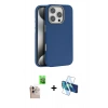 MARSİLYAN™- iPhone 16 Pro Max Kılıf Zirve Modern Prime - Siyah 3D Antistatik Cam Ekran Koruyucu + Raze Metal Kamera Lens - NLGY