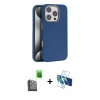 MARSİLYAN™- iPhone 16 Pro Max Kılıf Zirve Modern Prime - Siyah 3D Antistatik Cam Ekran Koruyucu + Raze Metal Kamera Lens - SH