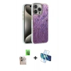 MARSİLYAN™- iPhone 16 Pro Max Kılıf Zirve Modern Prime - Siyah 3D Antistatik Cam Ekran Koruyucu + Raze Metal Kamera Lens - NLGY