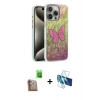 MARSİLYAN™- iPhone 16 Pro Max Kılıf Zirve Modern Prime - Siyah 3D Antistatik Cam Ekran Koruyucu + Raze Metal Kamera Lens - CLTM