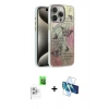 MARSİLYAN™- iPhone 16 Pro Max Kılıf Zirve Modern Prime - Siyah 3D Antistatik Cam Ekran Koruyucu + Raze Metal Kamera Lens - BZ