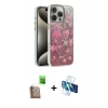 MARSİLYAN™- iPhone 16 Pro Max Kılıf Zirve Modern Prime - Siyah 3D Antistatik Cam Ekran Koruyucu + Raze Metal Kamera Lens - CLTM