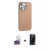 MARSİLYAN™- iPhone 16 Pro Max Kılıf Zirve Modern Prime - Siyah 3D Antistatik Hayalet Cam Ekran Koruyucu + Bilvis Titan Kamera Lens - SH