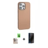 MARSİLYAN™- iPhone 16 Pro Max Kılıf Zirve Modern Prime - Siyah 3D Antistatik Hayalet Cam Ekran Koruyucu + Raze Metal Kamera Lens - NLGY