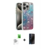 MARSİLYAN™- iPhone 16 Pro Max Kılıf Zirve Modern Prime - Siyah 3D Antistatik Hayalet Cam Ekran Koruyucu + Raze Metal Kamera Lens - BZ