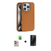 MARSİLYAN™- iPhone 16 Pro Max Kılıf Zirve Modern Prime - Siyah 3D Antistatik Hayalet Cam Ekran Koruyucu + Raze Metal Kamera Lens - NLGY