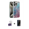 MARSİLYAN™- iPhone 16 Pro Max Kılıf Zirve Modern Prime - Siyah 3D Antistatik Hayalet Cam Ekran Koruyucu + Bilvis Titan Kamera Lens - SH
