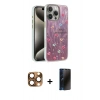 MARSİLYAN™- iPhone 16 Pro Max Kılıf Zirve Modern Prime - Siyah 3D Antistatik Hayalet Cam Ekran Koruyucu + Pers Alüminyum Kamera Lens - CLTM
