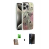 MARSİLYAN™- iPhone 16 Pro Max Kılıf Zirve Modern Prime - Siyah 3D Antistatik Hayalet Cam Ekran Koruyucu + Raze Metal Kamera Lens - CLTM