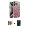 MARSİLYAN™- iPhone 16 Pro Max Kılıf Zirve Modern Prime - Siyah 3D Antistatik Hayalet Cam Ekran Koruyucu + Pers Alüminyum Kamera Lens - CLTM
