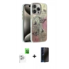 MARSİLYAN™- iPhone 16 Pro Max Kılıf Zirve Modern Prime - Siyah 3D Antistatik Hayalet Cam Ekran Koruyucu + Raze Metal Kamera Lens - BZ