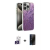 MARSİLYAN™- iPhone 16 Pro Max Kılıf Zirve Modern Prime - Siyah 3D Antistatik Hayalet Cam Ekran Koruyucu + Bilvis Titan Kamera Lens - TMGI