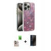 MARSİLYAN™- iPhone 16 Pro Max Kılıf Zirve Modern Prime - Siyah 3D Antistatik Hayalet Cam Ekran Koruyucu + Raze Metal Kamera Lens - NLGY