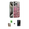 MARSİLYAN™- iPhone 16 Pro Max Kılıf Zirve Modern Prime - Siyah 3D Antistatik Hayalet Cam Ekran Koruyucu + Raze Metal Kamera Lens - CLTM