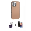 MARSİLYAN™- iPhone 16 Pro Max Kılıf Zirve Modern Prime - Siyah 3D Antistatik Mat Seramik Nano Ekran Koruyucu + Bilvis Titan Kamera Lens - GS