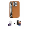 MARSİLYAN™- iPhone 16 Pro Max Kılıf Zirve Modern Prime - Siyah 3D Antistatik Mat Seramik Nano Ekran Koruyucu + Bilvis Titan Kamera Lens - GS