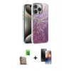 MARSİLYAN™- iPhone 16 Pro Max Kılıf Zirve Modern Prime - Siyah 3D Antistatik Mat Seramik Nano Ekran Koruyucu + Raze Metal Kamera Lens - CLTM