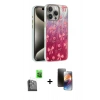 MARSİLYAN™- iPhone 16 Pro Max Kılıf Zirve Modern Prime - Siyah 3D Antistatik Mat Seramik Nano Ekran Koruyucu + Raze Metal Kamera Lens - SH