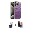 MARSİLYAN™- iPhone 16 Pro Max Kılıf Zirve Modern Prime - Siyah 3D Antistatik Mat Seramik Nano Ekran Koruyucu + Bilvis Titan Kamera Lens - GS