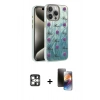 MARSİLYAN™- iPhone 16 Pro Max Kılıf Zirve Modern Prime - Siyah 3D Antistatik Mat Seramik Nano Ekran Koruyucu + PVD Metal Kamera Lens - GS