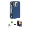 MARSİLYAN™- iPhone 16 Pro Max Kılıf Zirve Modern Prime - Siyah 3D Antistatik Mat Seramik Nano Ekran Koruyucu + Raze Metal Kamera Lens - BZ