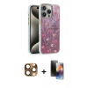 MARSİLYAN™- iPhone 16 Pro Max Kılıf Zirve Modern Prime - Siyah 3D Antistatik Mat Seramik Nano Ekran Koruyucu + Pers Alüminyum Kamera Lens - CLTM