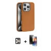 MARSİLYAN™- iPhone 16 Pro Max Kılıf Zirve Modern Prime - Siyah 3D Antistatik Mat Seramik Nano Ekran Koruyucu + PVD Metal Kamera Lens - GD