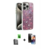 MARSİLYAN™- iPhone 16 Pro Max Kılıf Zirve Modern Prime - Siyah 3D Antistatik Mat Seramik Nano Ekran Koruyucu + Raze Metal Kamera Lens - SH