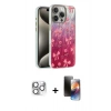 MARSİLYAN™- iPhone 16 Pro Max Kılıf Zirve Modern Prime - Siyah 3D Antistatik Mat Seramik Nano Ekran Koruyucu + Pers Alüminyum Kamera Lens - GS