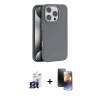 MARSİLYAN™- iPhone 16 Pro Max Kılıf Zirve Modern Prime - Siyah 3D Antistatik Mat Seramik Nano Ekran Koruyucu + Bilvis Titan Kamera Lens - TMGI