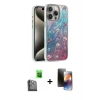 MARSİLYAN™- iPhone 16 Pro Max Kılıf Zirve Modern Prime - Siyah 3D Antistatik Mat Seramik Nano Ekran Koruyucu + Raze Metal Kamera Lens - SH