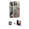 MARSİLYAN™- iPhone 16 Pro Max Kılıf Zirve Modern Prime - Siyah 3D Antistatik Mat Seramik Nano Ekran Koruyucu + PVD Metal Kamera Lens - SH