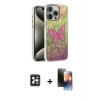 MARSİLYAN™- iPhone 16 Pro Max Kılıf Zirve Modern Prime - Siyah 3D Antistatik Mat Seramik Nano Ekran Koruyucu + PVD Metal Kamera Lens - SH