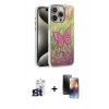 MARSİLYAN™- iPhone 16 Pro Max Kılıf Zirve Modern Prime - Siyah 3D Antistatik Mat Seramik Nano Ekran Koruyucu + Bilvis Titan Kamera Lens - TMGI