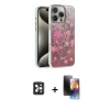 MARSİLYAN™- iPhone 16 Pro Max Kılıf Zirve Modern Prime - Siyah 3D Antistatik Mat Seramik Nano Ekran Koruyucu + PVD Metal Kamera Lens - SH