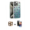 MARSİLYAN™- iPhone 16 Pro Max Kılıf Zirve Modern Prime - Siyah 3D Antistatik Mat Seramik Nano Ekran Koruyucu + Pers Alüminyum Kamera Lens - CLTM