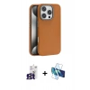 MARSİLYAN™- iPhone 16 Pro Max Kılıf Zirve Modern Prime - Siyah 3D Antistatik Seramik Nano Ekran Koruyucu + Bilvis Titan Kamera Lens - TMGI