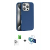MARSİLYAN™- iPhone 16 Pro Max Kılıf Zirve Modern Prime - Siyah 3D Antistatik Seramik Nano Ekran Koruyucu + Raze Metal Kamera Lens - BZ