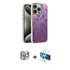 MARSİLYAN™- iPhone 16 Pro Max Kılıf Zirve Modern Prime - Siyah 3D Antistatik Seramik Nano Ekran Koruyucu + Pers Alüminyum Kamera Lens - GI