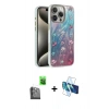 MARSİLYAN™- iPhone 16 Pro Max Kılıf Zirve Modern Prime - Siyah 3D Antistatik Seramik Nano Ekran Koruyucu + Raze Metal Kamera Lens - SH