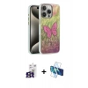 MARSİLYAN™- iPhone 16 Pro Max Kılıf Zirve Modern Prime - Siyah 3D Antistatik Seramik Nano Ekran Koruyucu + Bilvis Titan Kamera Lens - TMGI