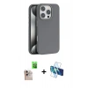 MARSİLYAN™- iPhone 16 Pro Max Kılıf Zirve Modern Prime - Siyah 3D Antistatik Seramik Nano Ekran Koruyucu + Raze Metal Kamera Lens - NLGY