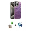 MARSİLYAN™- iPhone 16 Pro Max Kılıf Zirve Modern Prime - Siyah 3D Antistatik Seramik Nano Ekran Koruyucu + Raze Metal Kamera Lens - CLTM