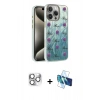 MARSİLYAN™- iPhone 16 Pro Max Kılıf Zirve Modern Prime - Siyah 3D Antistatik Seramik Nano Ekran Koruyucu + Pers Alüminyum Kamera Lens - GS