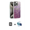 MARSİLYAN™- iPhone 16 Pro Max Kılıf Zirve Modern Prime - Siyah 3D Antistatik Seramik Nano Ekran Koruyucu + PVD Metal Kamera Lens - SH