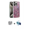 MARSİLYAN™- iPhone 16 Pro Max Kılıf Zirve Modern Prime - Siyah 3D Antistatik Seramik Nano Ekran Koruyucu + Pers Alüminyum Kamera Lens - GI