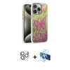 MARSİLYAN™- iPhone 16 Pro Max Kılıf Zirve Modern Prime - Siyah 3D Antistatik Seramik Nano Ekran Koruyucu + Pers Alüminyum Kamera Lens - GS