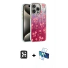 MARSİLYAN™- iPhone 16 Pro Max Kılıf Zirve Modern Prime - Siyah 3D Antistatik Seramik Nano Ekran Koruyucu + PVD Metal Kamera Lens - SH