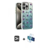 MARSİLYAN™- iPhone 16 Pro Max Kılıf Zirve Modern Prime - Siyah 3D Antistatik Seramik Nano Ekran Koruyucu + PVD Metal Kamera Lens - SH