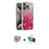 MARSİLYAN™- iPhone 16 Pro Max Kılıf Zirve Modern Prime - Siyah 3D Antistatik Seramik Nano Ekran Koruyucu + Pers Alüminyum Kamera Lens - GI